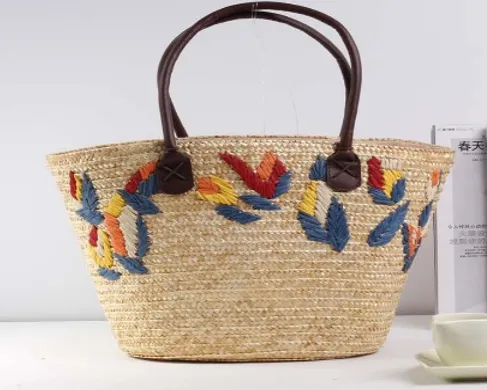 Handmade Rattan Summer Shoulder Bag – Large Capacity Beach Style